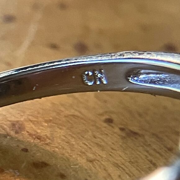 Natural Black Spinel Sterling Silver Ring Size 6 - Picture 6 of 10